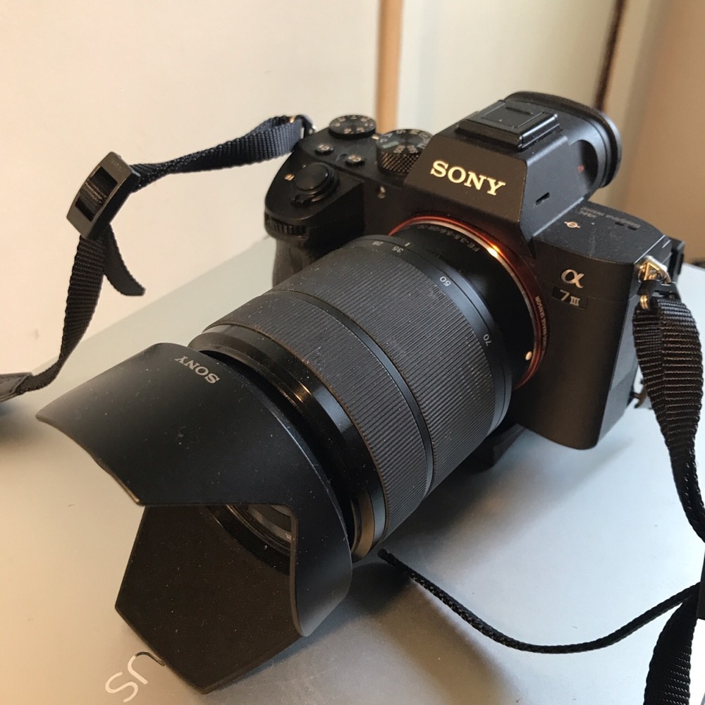 Sony A7iii With Lense, Charger, and Sd Card